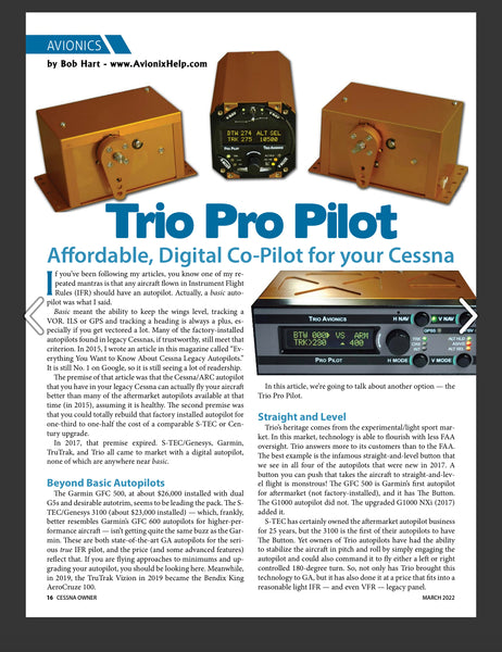 Cessna and Piper owners magazine Articles